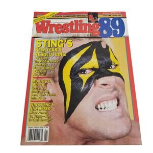 WRESTLING 89 Magazine Spring 1989 Sting Road Warriors Ric Flair Barry Windham